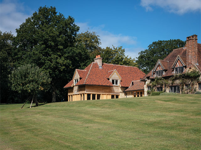 A beautiful extension to a Grade II listed farmhouse in the South Downs