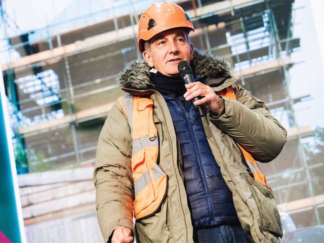 Kevin McCloud at Grand Designs Live at NEC Birmingham in October 2022