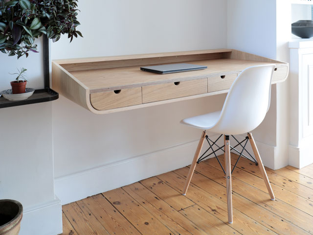 Birch-ply bespoke desk by Lozi