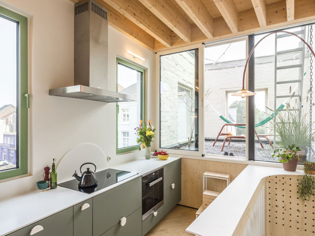 3m wide home in Ghent, Belgium. Photo: Luc Roymans