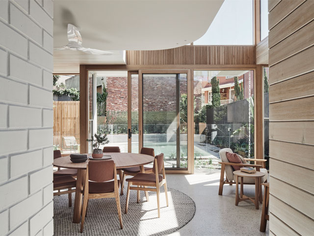 The extension includes two bedrooms and a bathroom above the open-plan downstairs. Photo: Peter Bennetts