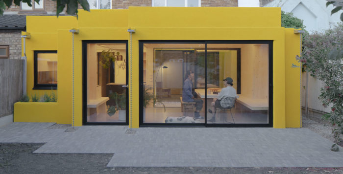 Yellow extension to a period property