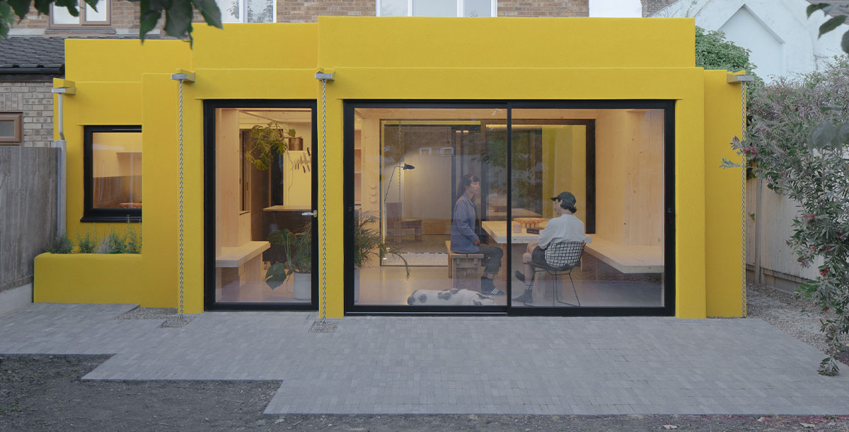 Yellow extension to a period property