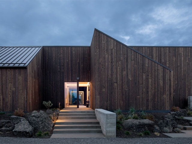 This house in Oregon, USA was built with built using cross-laminated timber (CLT). Photo: Jeremy Bitterman/JBSA