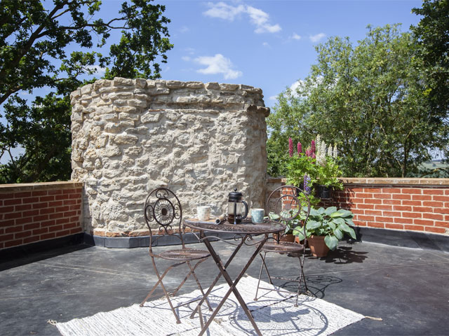 The top deck of the converted Georgian Folly from the Channel 4 show