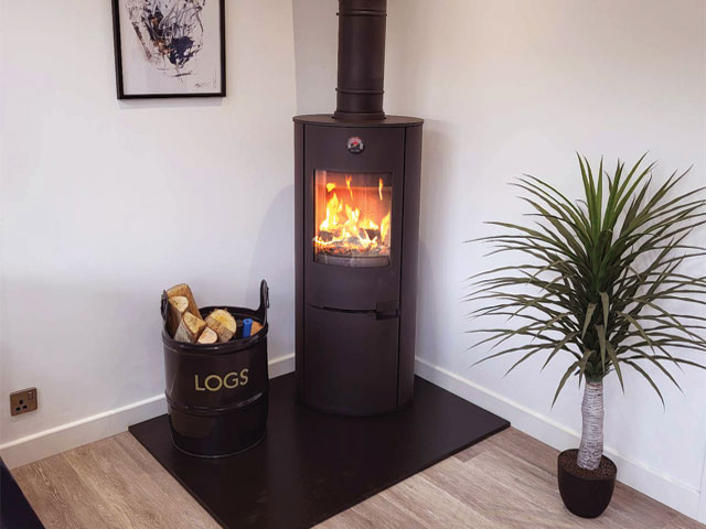 Leanne's wood-burning stove