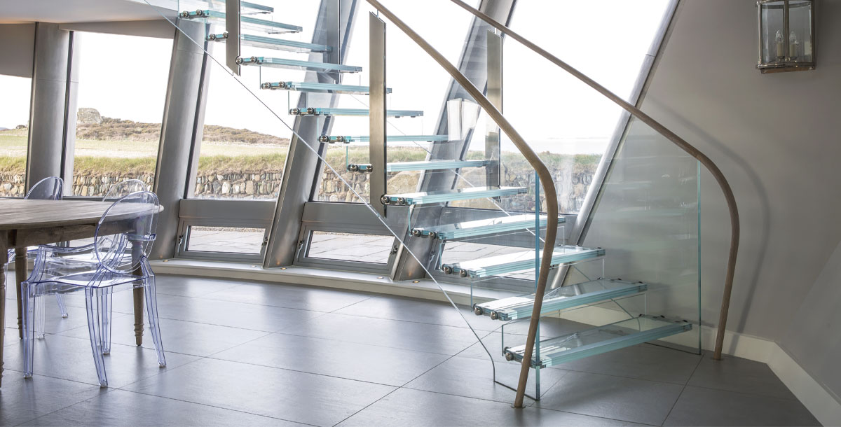 Bisca glass staircases