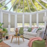 Rotunda conservatory with Duette blinds by Hillarys