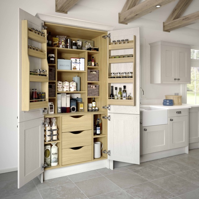 Built-in pantry in kitchen
