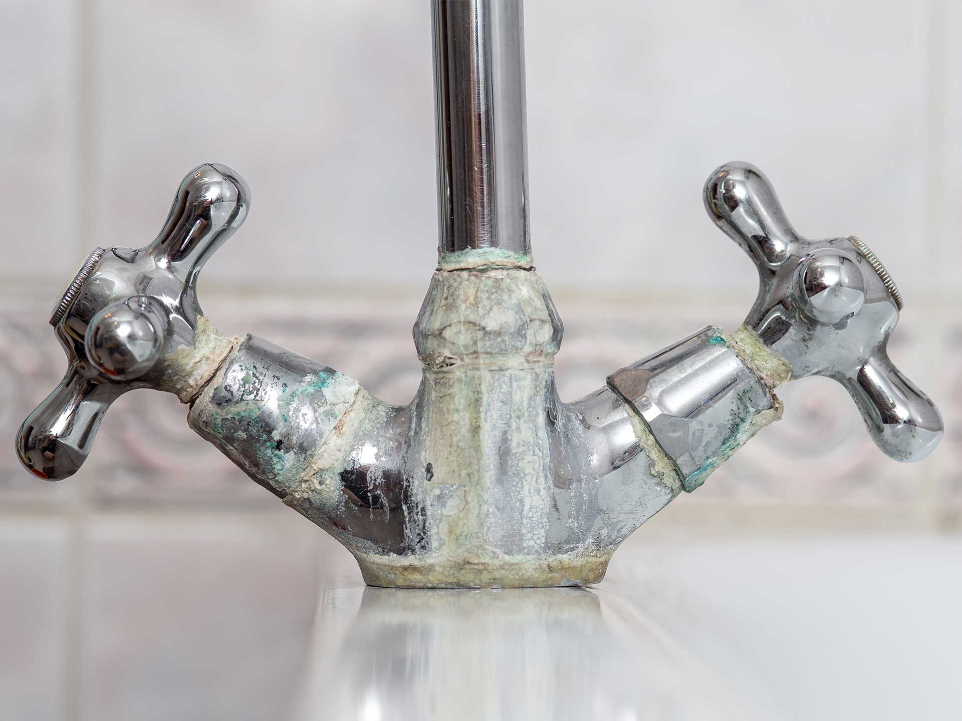 Limescale is a give away sign that you live in a hard water area