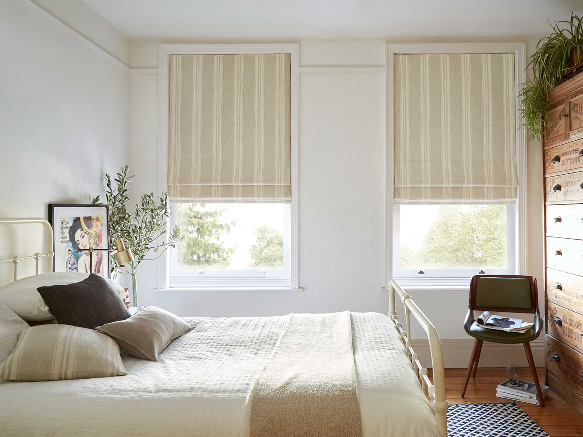 A thick, well made blind can help when draught proofing your windows