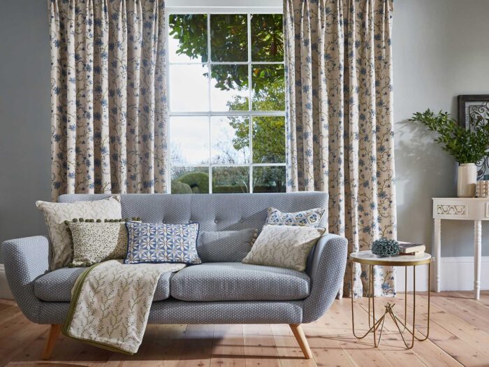 Heavy curtains are a stylish option to dress your sash windows
