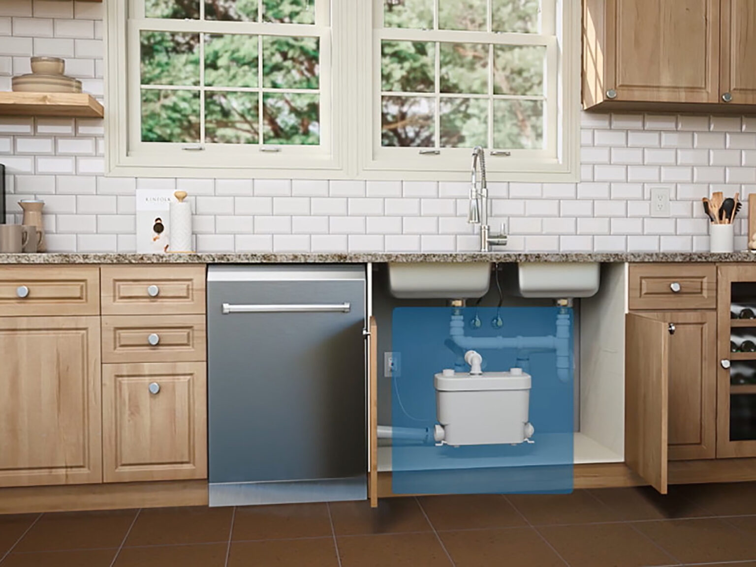Greywater pumps let you put kitchen appliances where you want Grand