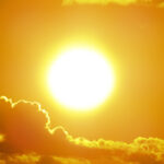 The sun in the sky