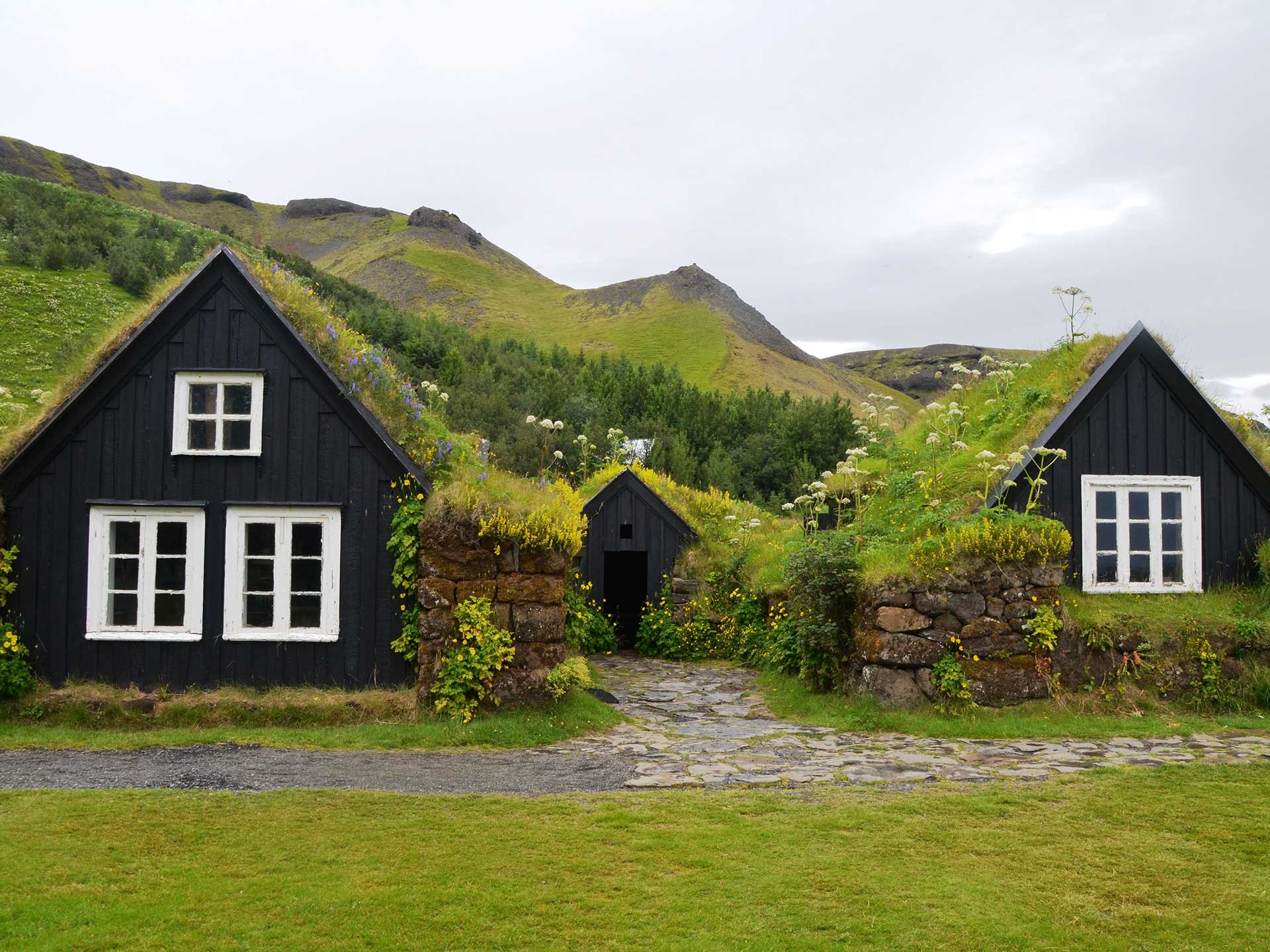 The Faroe Islands is a great example of green roof houses