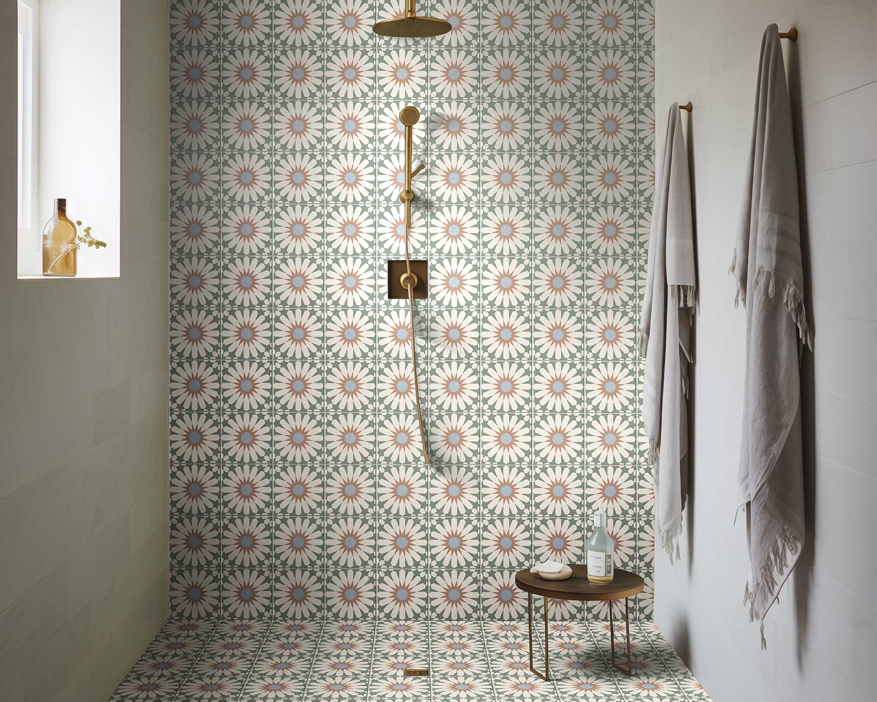 Bring a fresh approach to your tiling with a floral design