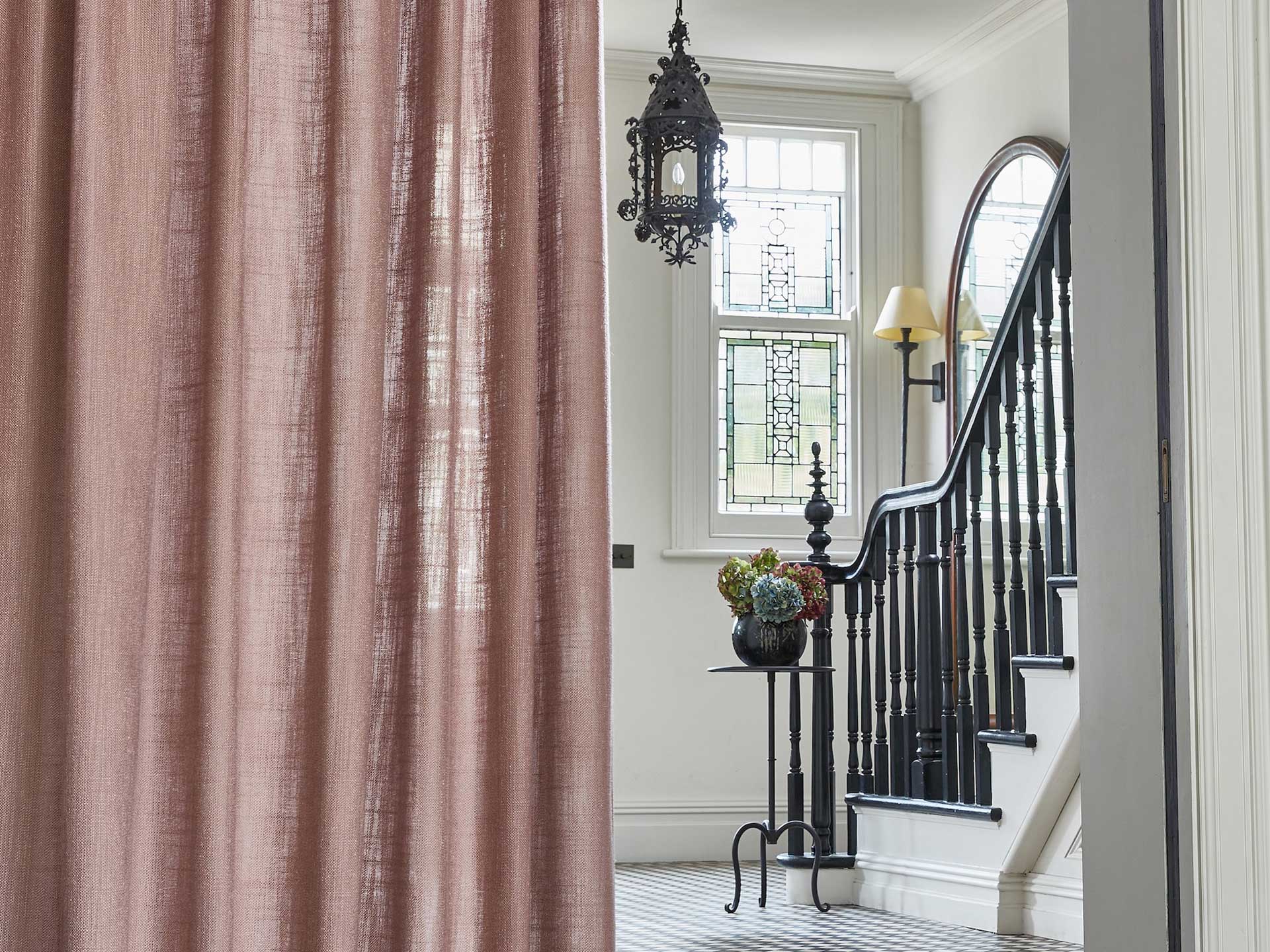 Soften your broken plan living with drapes to divide