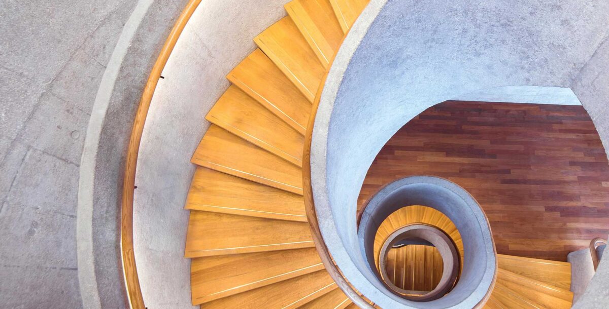 Spiral staircases as a stair decorating idea will never go out of fashion
