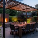 A Corten steel pergola will add interest and style your your garden zoning