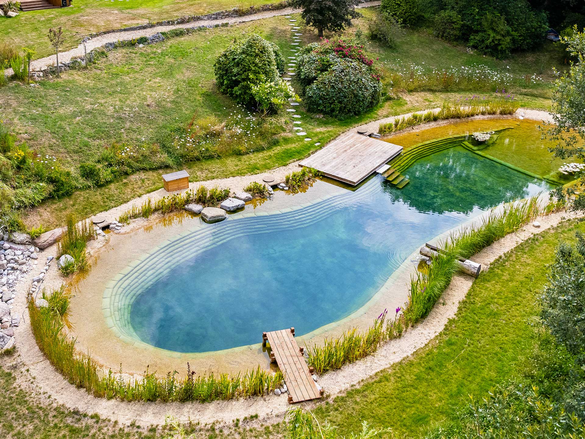 It's fairly easy to maintain your natural swimming pool