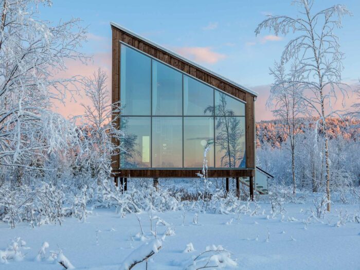 These chic cabins in the woods surround the Arctic Bath Hotel in Sweden