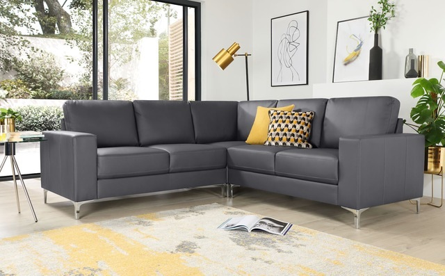 baltimore corner sofa in faux leather 