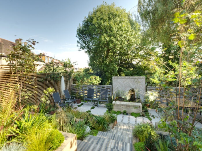 Rear garden at the Sydenham self-build