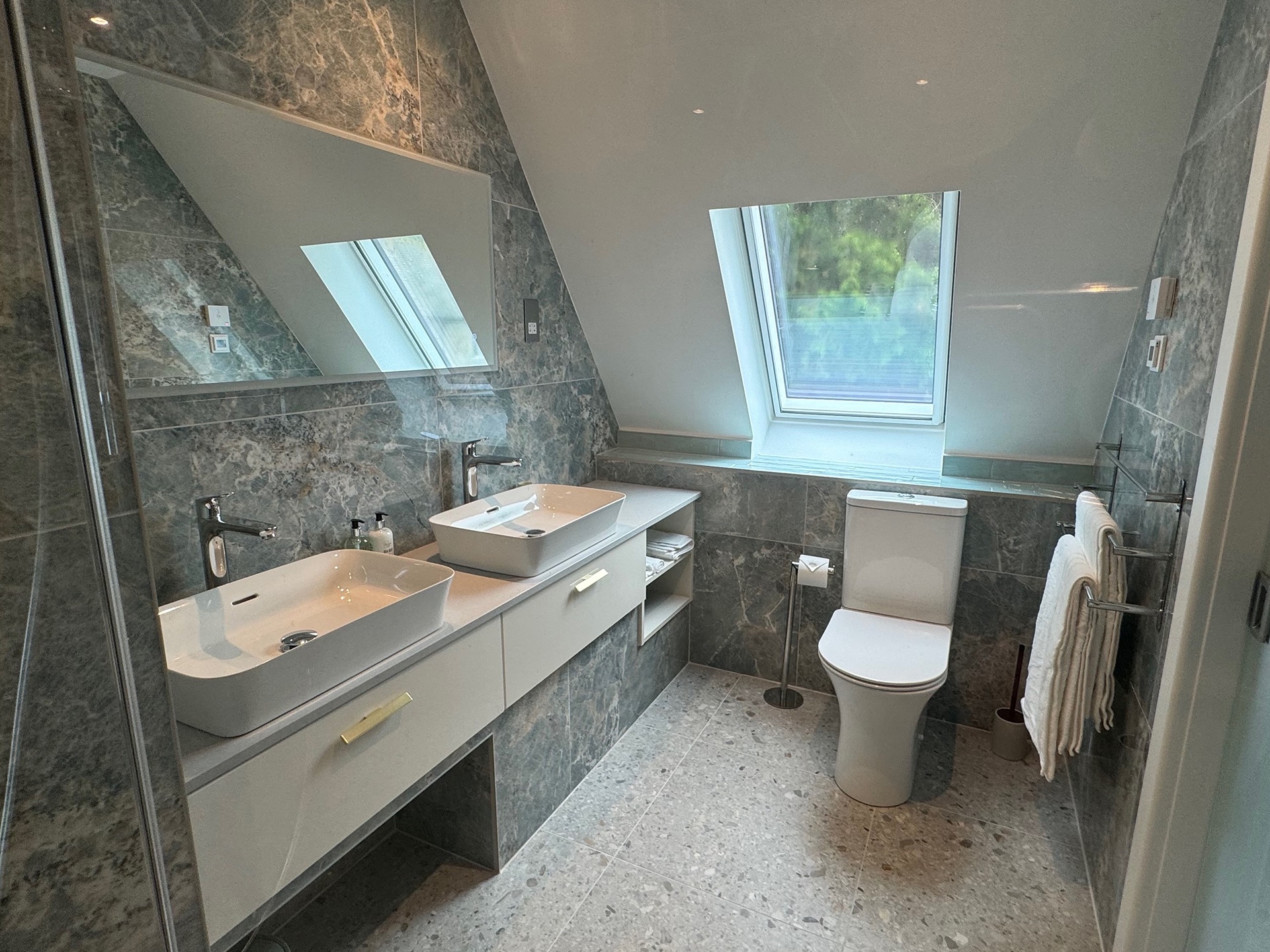 One of the bathrooms at Warksburn Old Church
