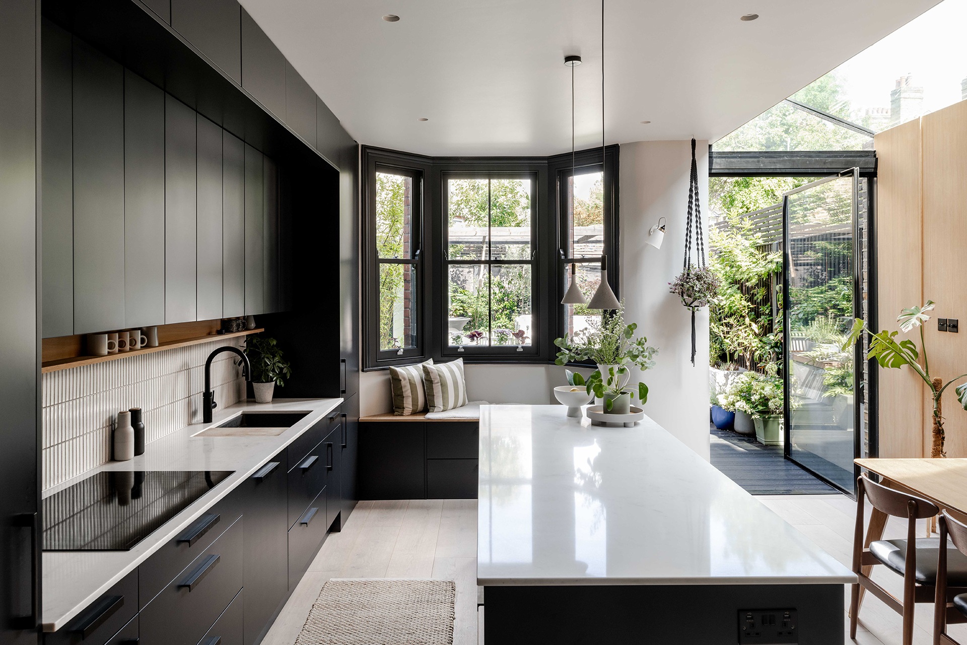 The kitchen at Dom French's renovated home