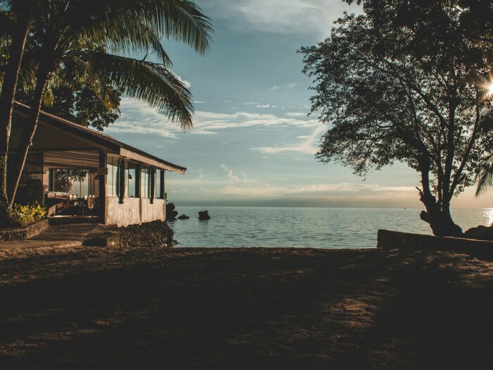 A beach house by the sea