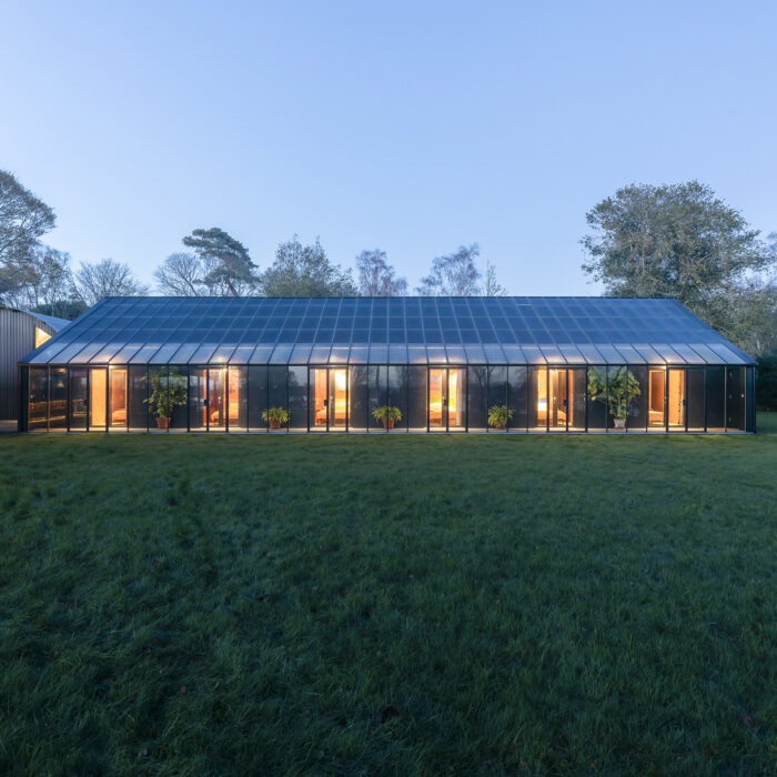 The sleeping block at dusk