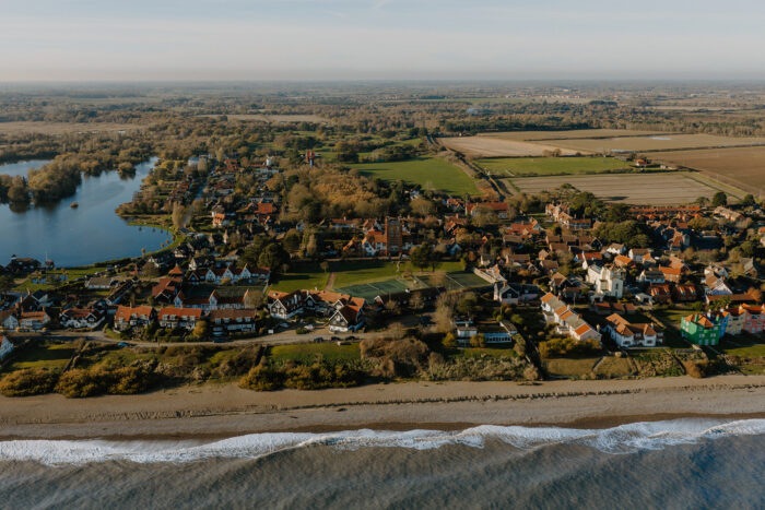 Aerial shot of Thorpeness