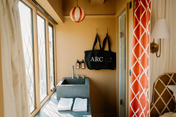 Sink on a windowsill at Thorpeness