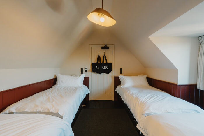 A bedroom at the Thorpeness water tower