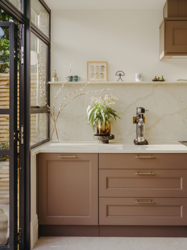 inside space of extension with bifold doors