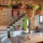 View of kitchen and bespoke staircase on basement level