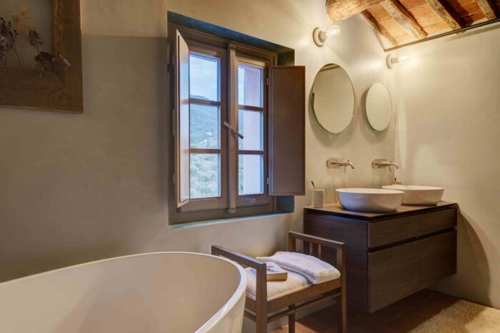 Bathroom with refurbished window