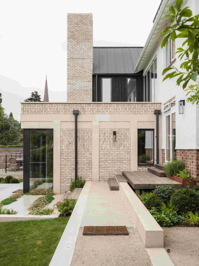 side view of extension across different levels