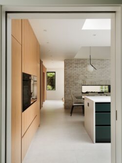 The new extension houses the kitchen