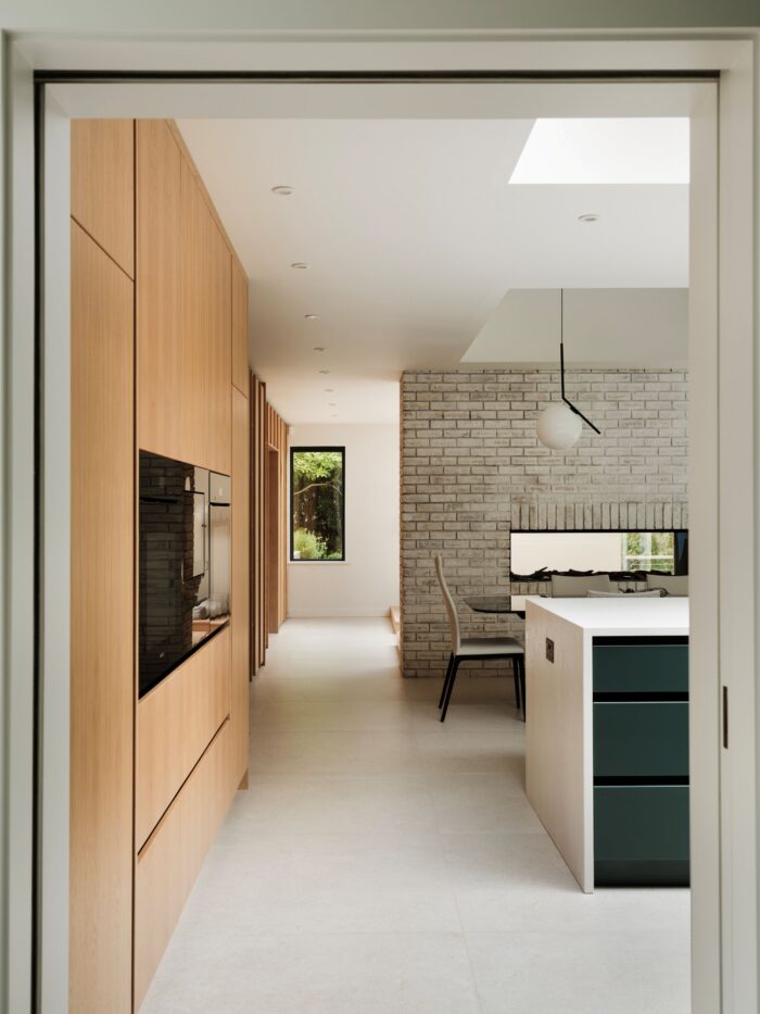 The new extension houses the kitchen