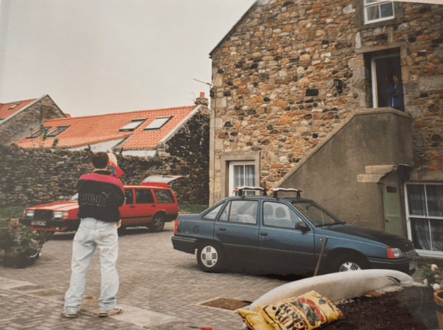 Palace House in 1988 - outside back staircase