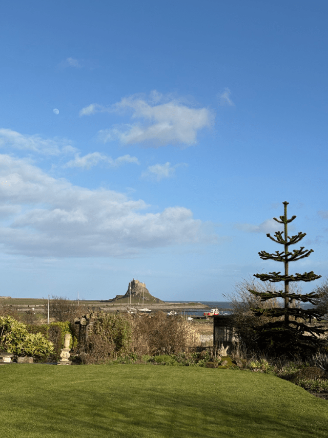 Outside view of Palace House garden Lindisfarne castle