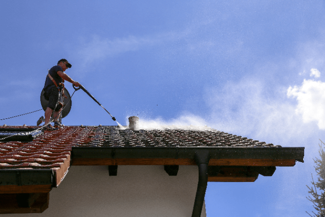 removing moss from roof