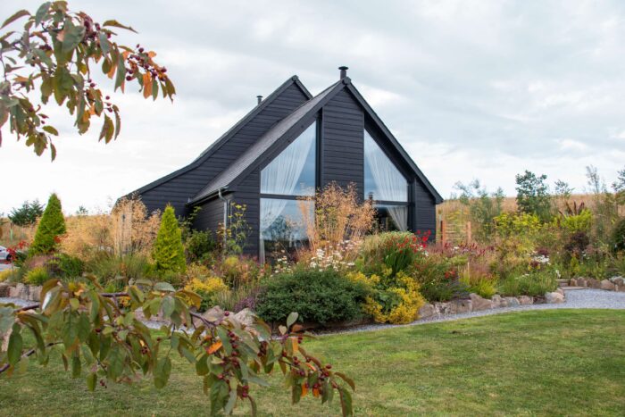 Exterior with cedral cladding
