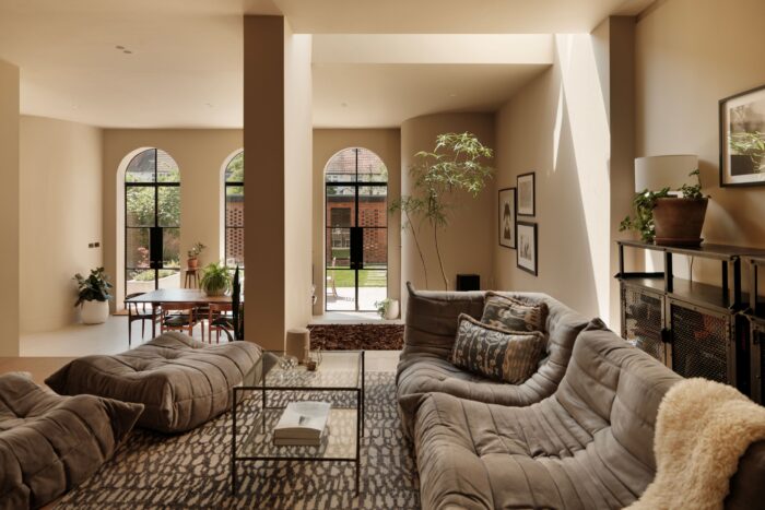 Sitting area in extension with a Queensland bottle tree